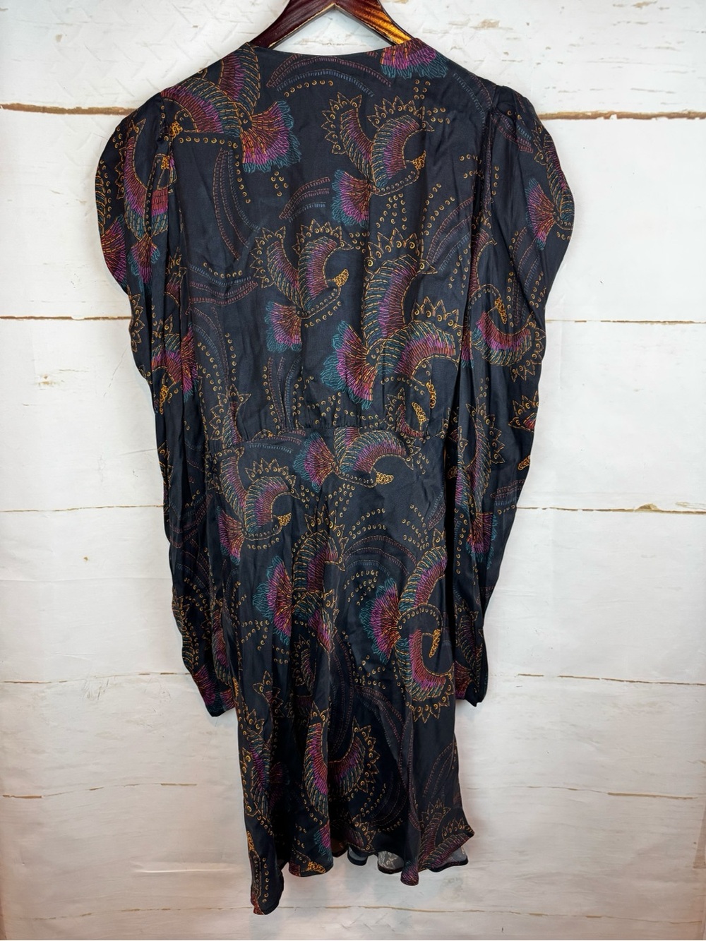 Farm Rio | Bird Pattern Wrap Dress, XL - Picture 11 of 12